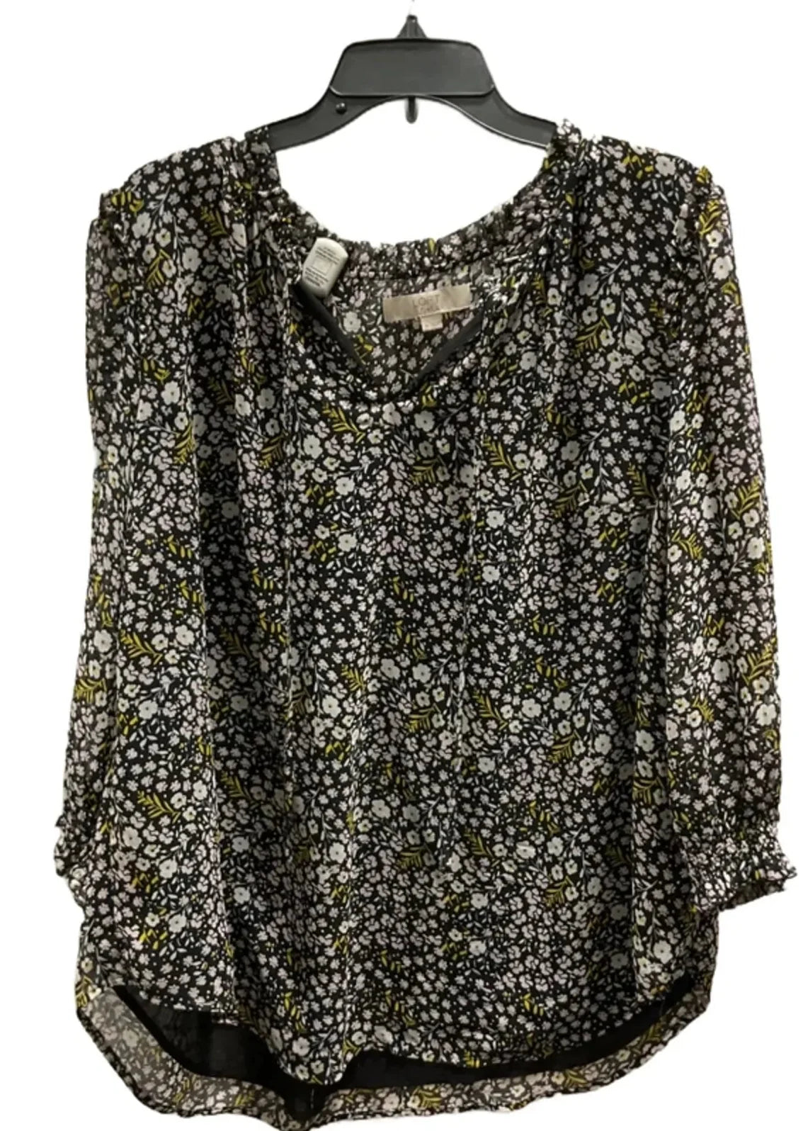 Top Long Sleeve By Loft In Black, Size: Xl
