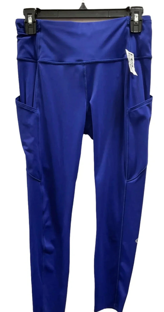 Athletic Leggings By Lululemon In Blue, Size: 8