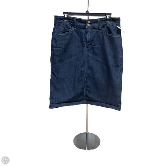 Skirt Midi By Not Your Daughters Jeans In Blue Denim, Size: 12