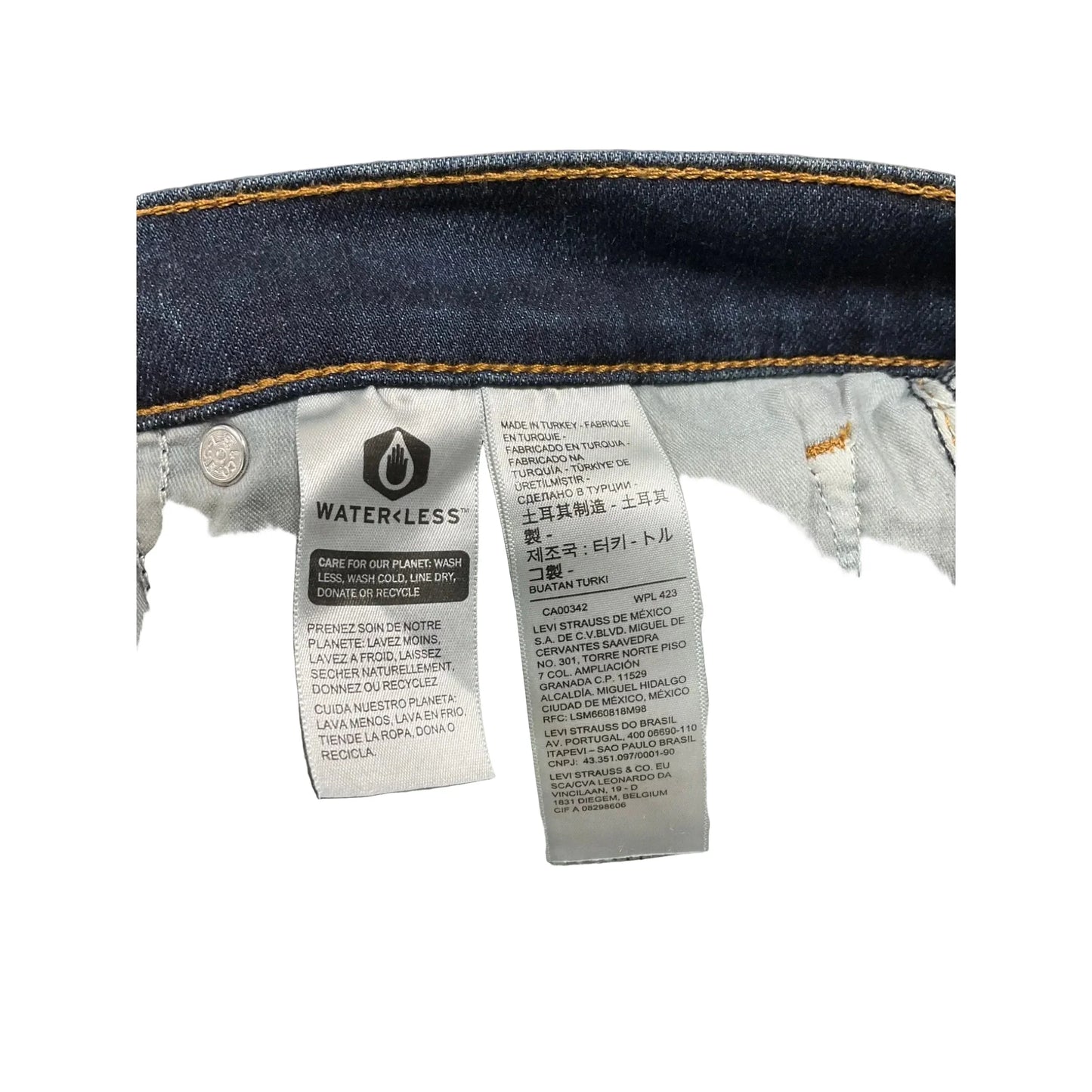 Jeans Skinny By Levis In Blue Denim, Size: 8