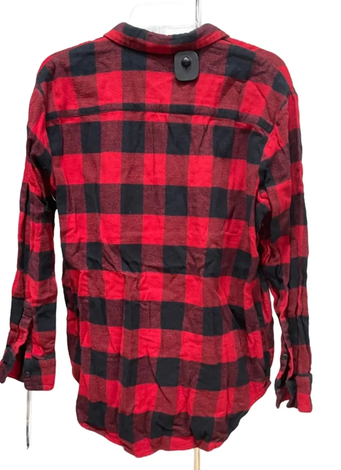 Top Long Sleeve By Madewell In Plaid Pattern, Size: M