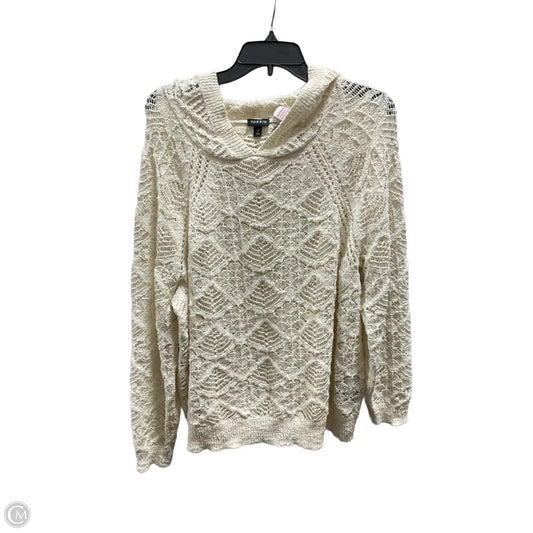 Top Long Sleeve By Torrid In White, Size: Xl