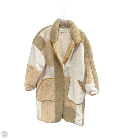 Jacket Faux Fur & Sherpa By Pilcro In Beige, Size: S