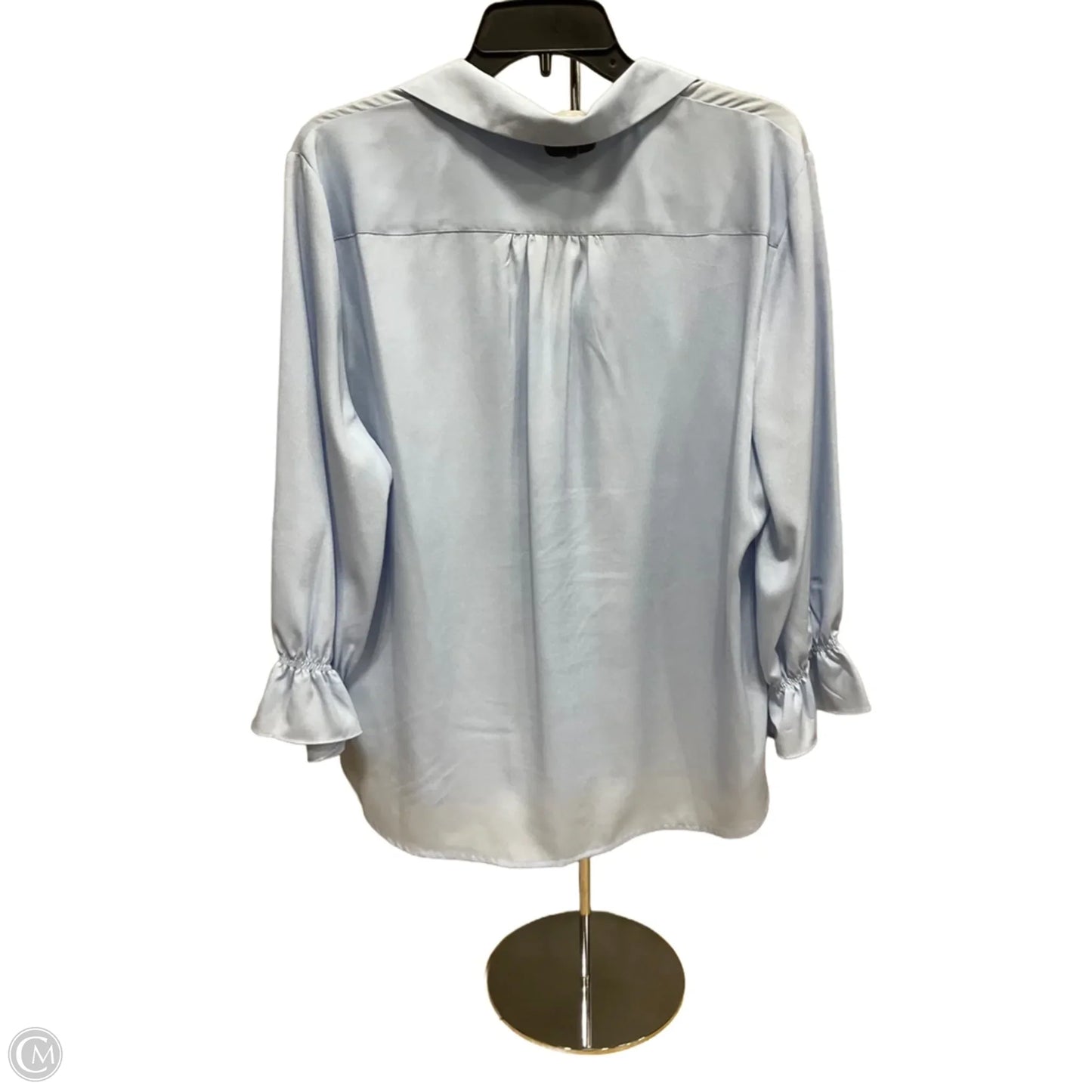 Top Long Sleeve Designer By Karl Lagerfeld In Blue, Size: Xl