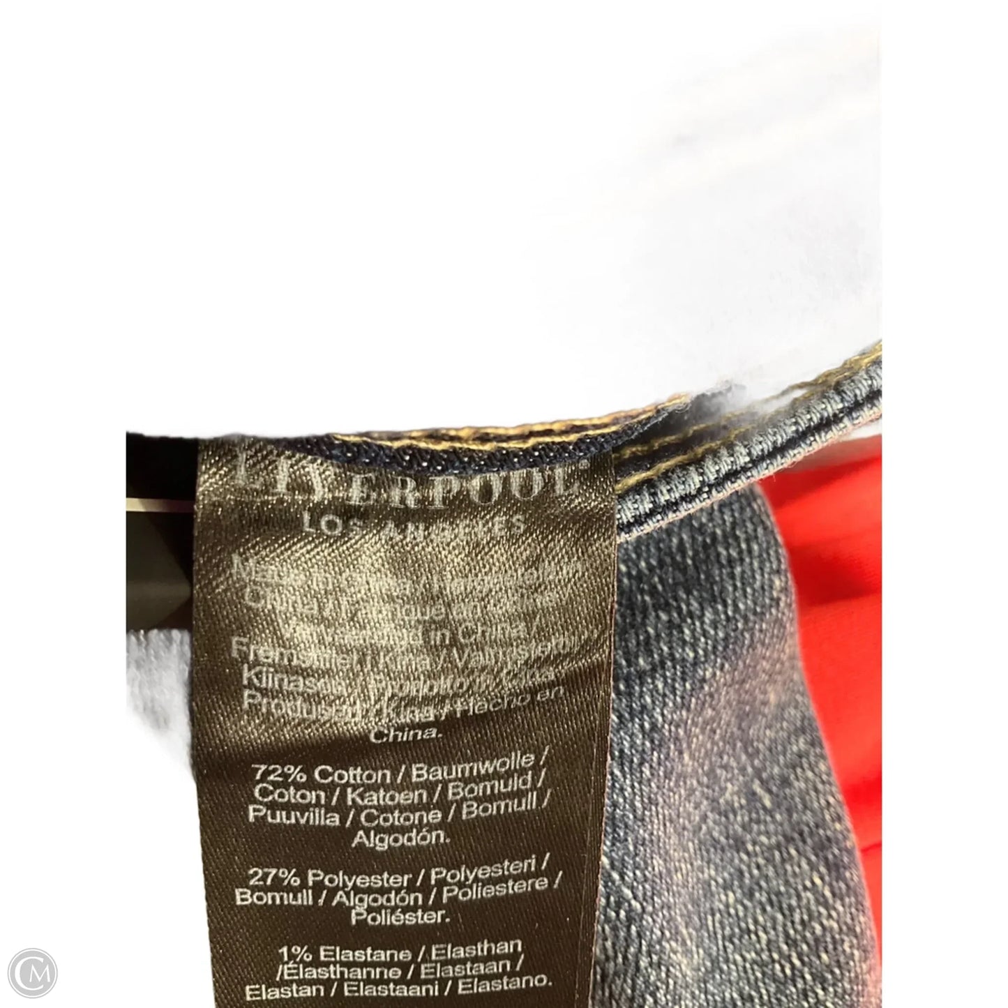 Jeans Boot Cut By Liverpool In Blue Denim, Size: 6