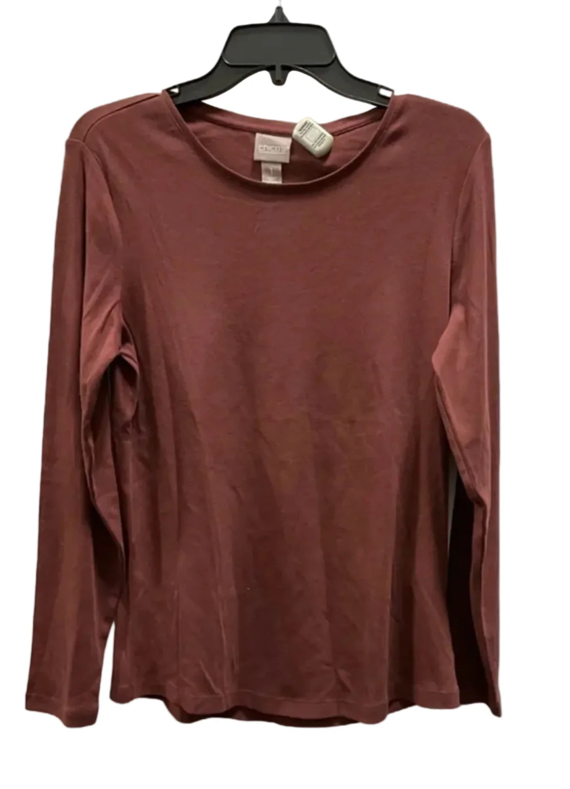 Top Long Sleeve By Chicos In Brown, Size: Xl