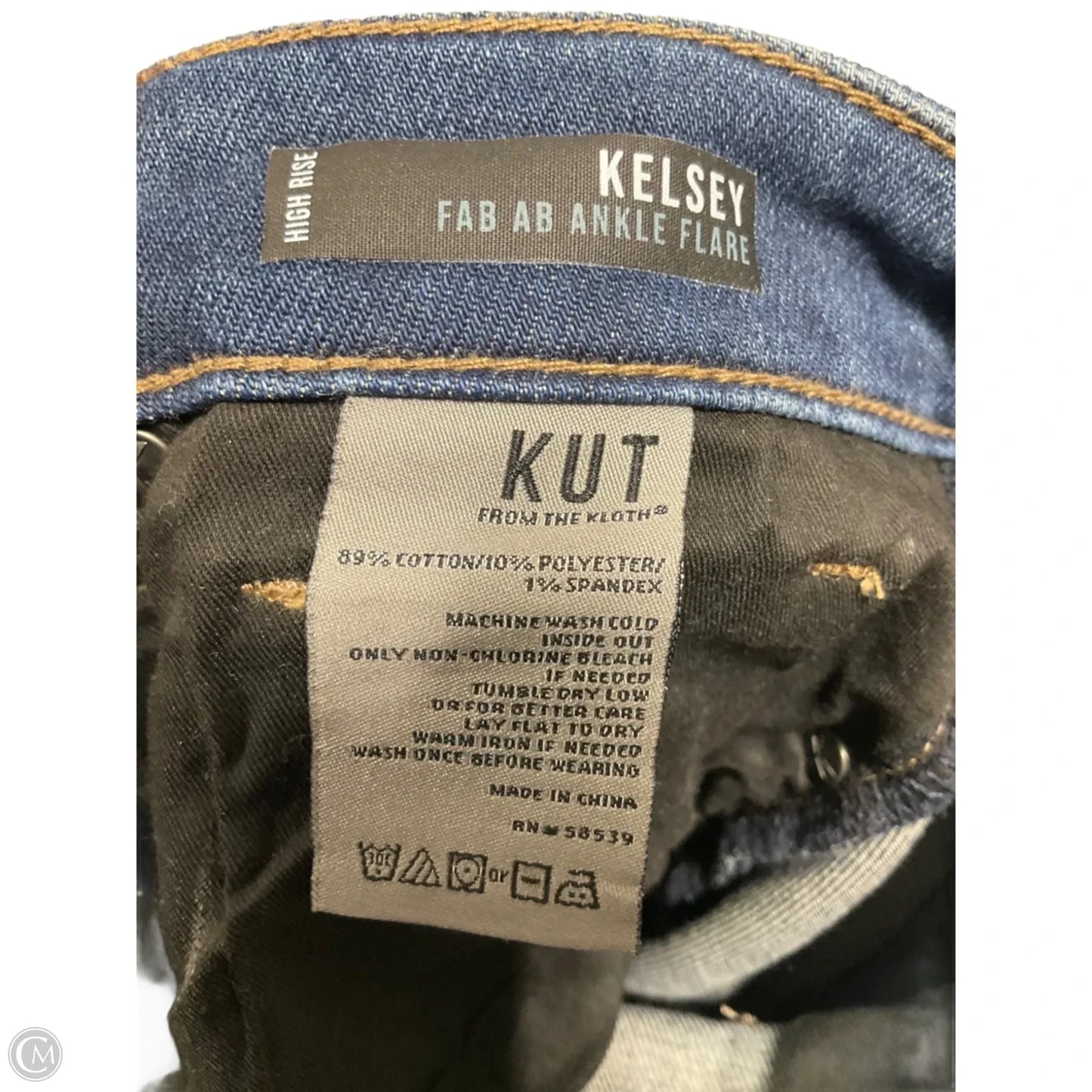 Jeans Wide Leg By Kut In Blue Denim, Size: 8