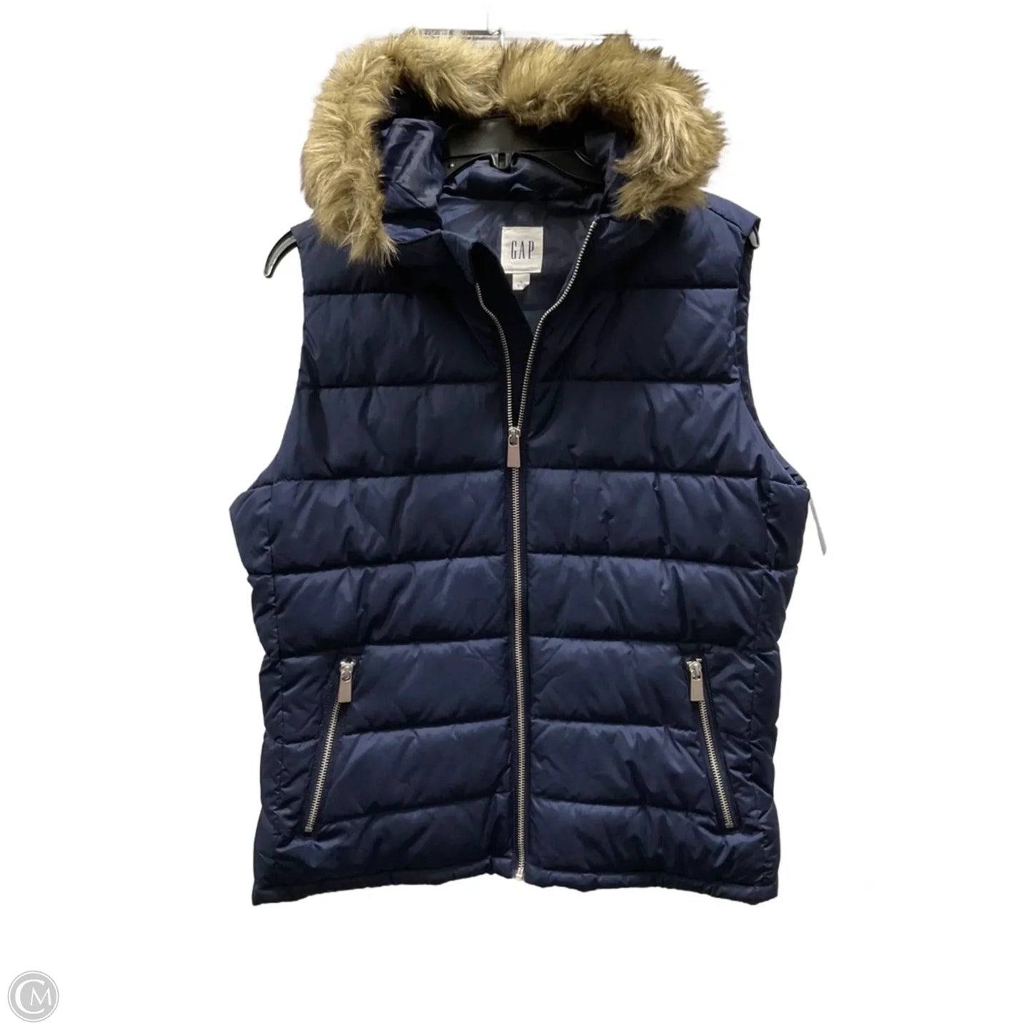 Vest Puffer & Quilted By Gap In Blue, Size: L