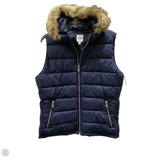 Vest Puffer & Quilted By Gap In Blue, Size: L