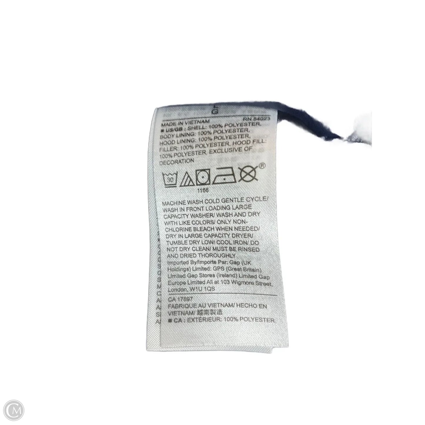 Vest Puffer & Quilted By Gap In Blue, Size: L