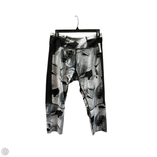 Athletic Leggings Capris By Tek Gear In Black & Cream, Size: L