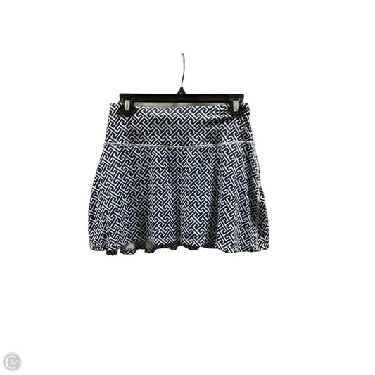 Athletic Skort By Gottex In Blue & Cream, Size: S