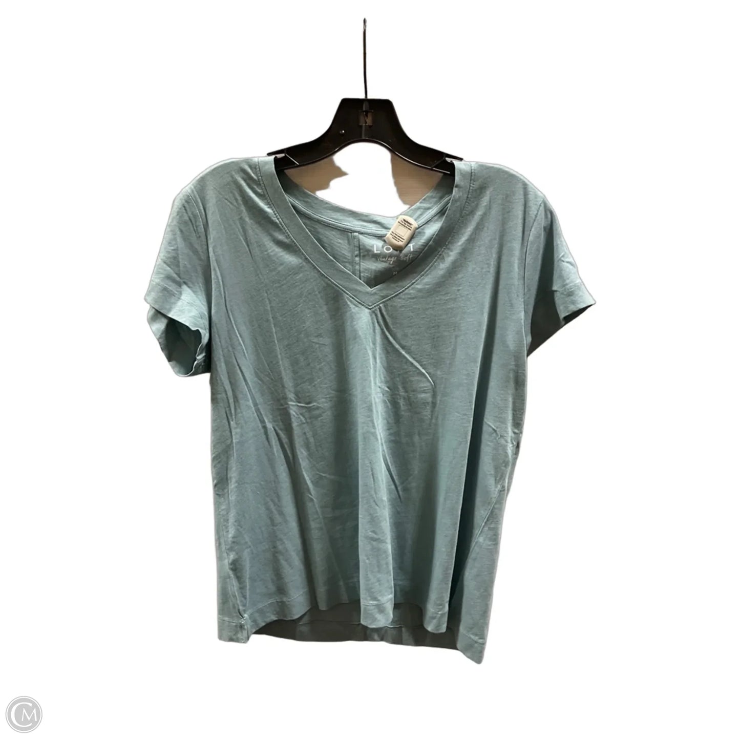 Top Short Sleeve Basic By Loft In Blue, Size: M