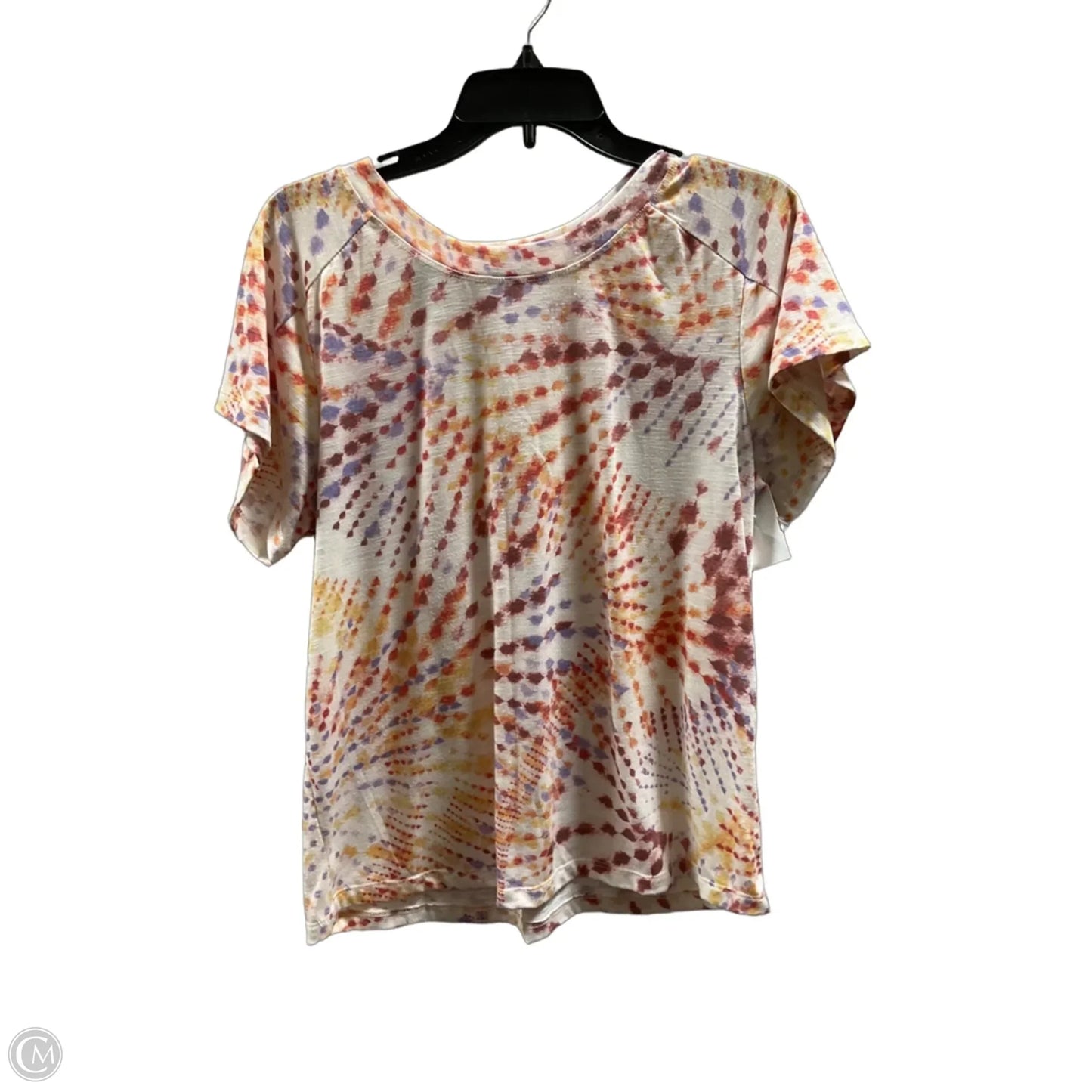 Top Short Sleeve By Democracy In Tie Dye Print, Size: M