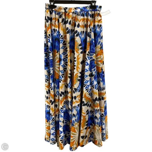 Skirt Maxi By Cato In Blue & Cream, Size: Xs