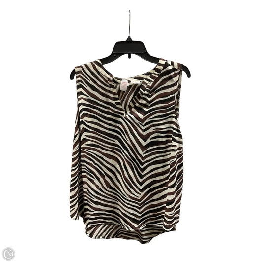 Top Sleeveless By Maurices In Brown & Cream, Size: 1x