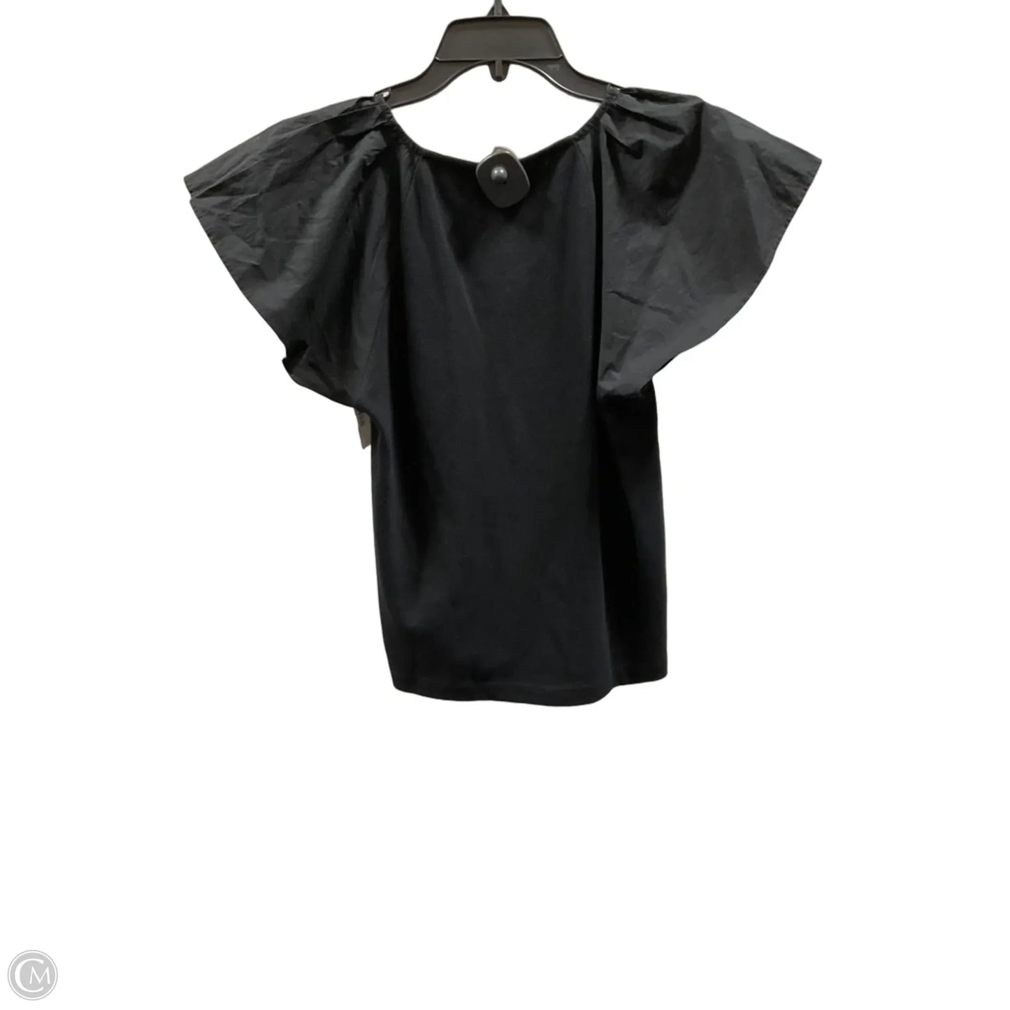 Top Short Sleeve By Loft In Black, Size: L