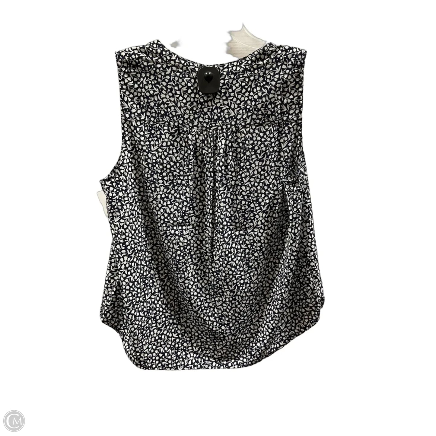 Top Sleeveless By J. Crew In Blue & Cream, Size: M
