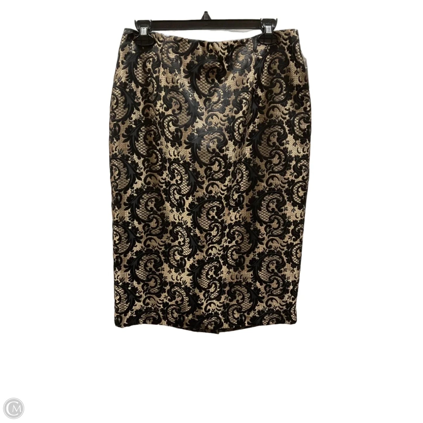 Skirt Midi By Worthington In Black & Gold, Size: 12