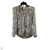 Blouse Long Sleeve By Express In Grey, Size: Xs