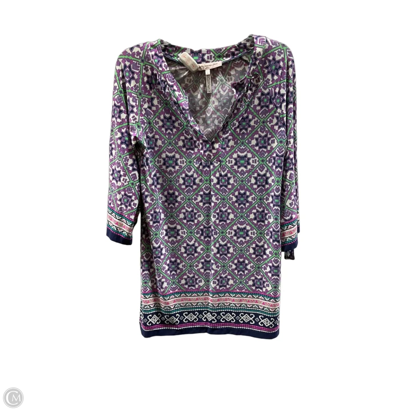 Swimwear Cover-up By Nanette Lepore In Blue & Cream, Size: S