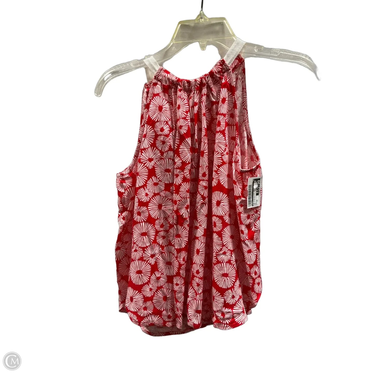 Top Sleeveless By Loft In Red & White, Size: Xs