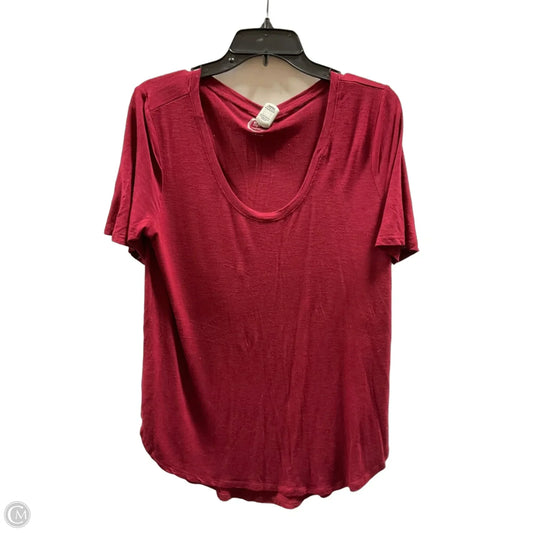 Top Short Sleeve By Maurices In Red, Size: L