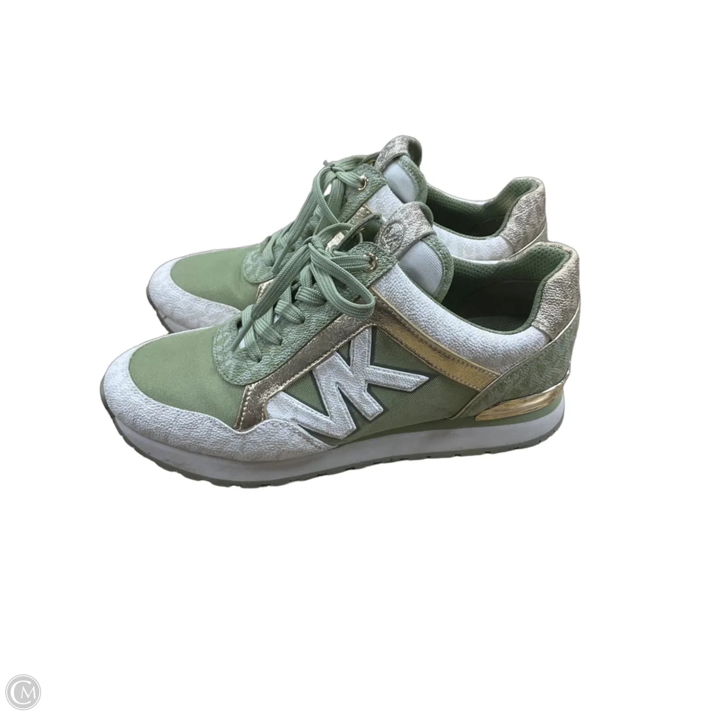 Shoes Athletic By Michael By Michael Kors In Green & White, Size: 8