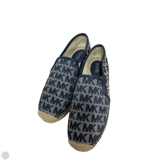 Shoes Flats By Michael By Michael Kors In Blue & Cream, Size: 7