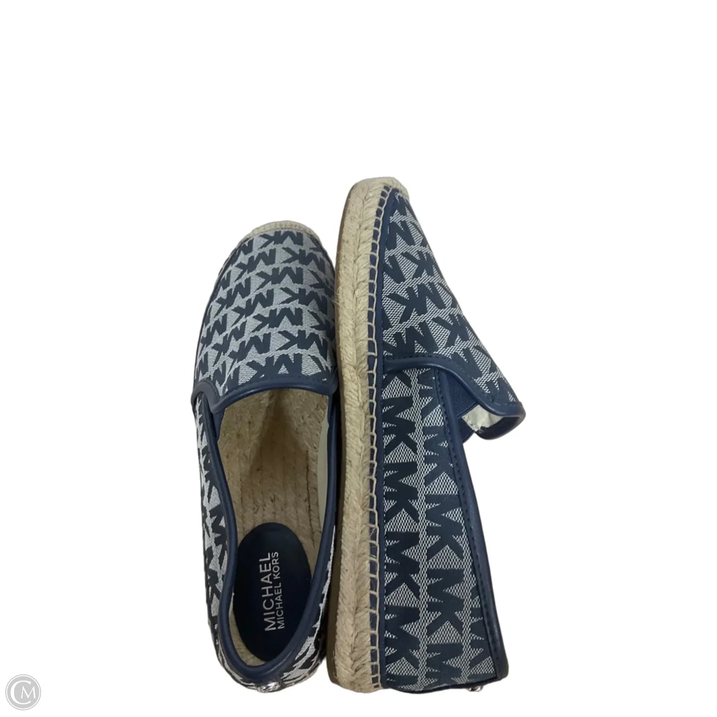 Shoes Flats By Michael By Michael Kors In Blue & Cream, Size: 7