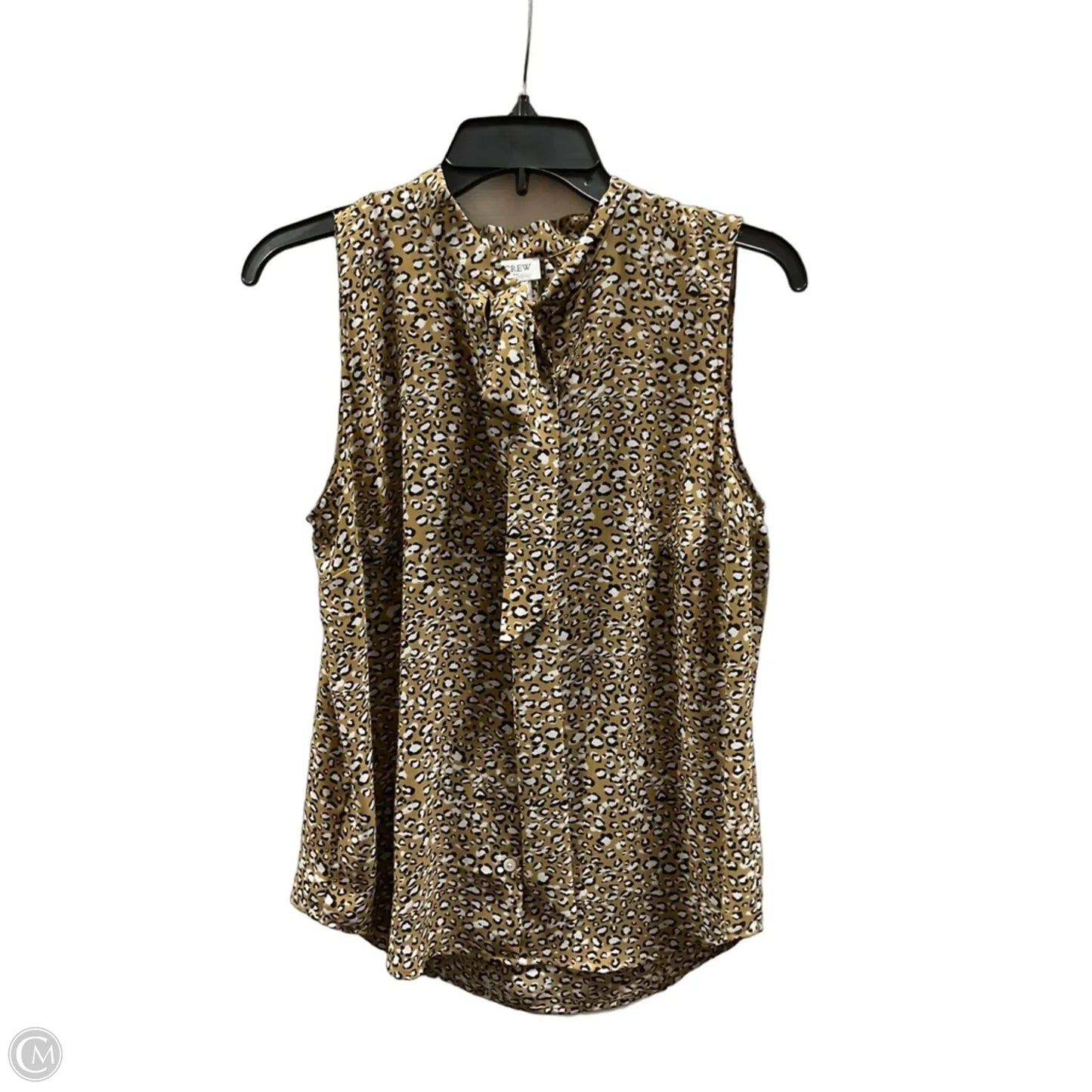Top Sleeveless By J. Crew In Leopard Print, Size: S