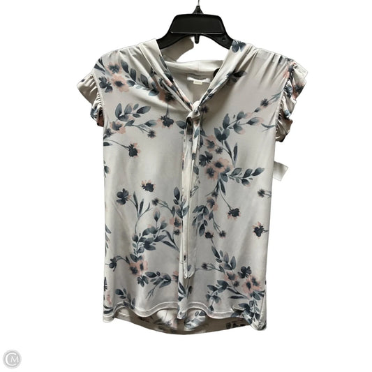 Top Short Sleeve By Calvin Klein In Floral Print, Size: M