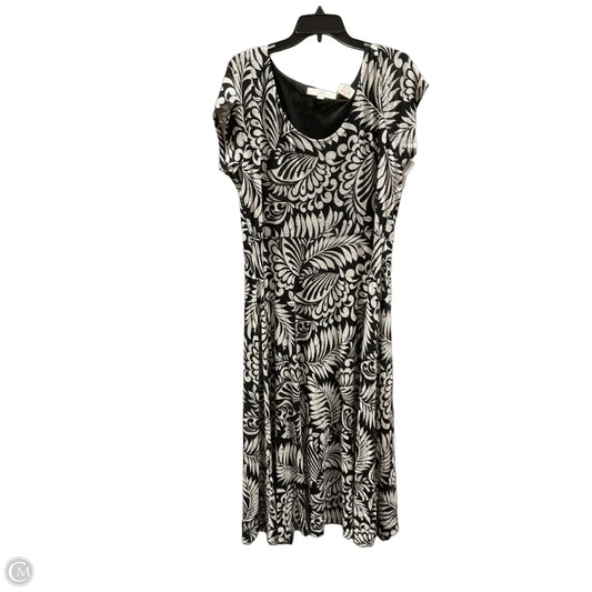 Dress Casual Maxi By Loft In Black & Cream, Size: Xl