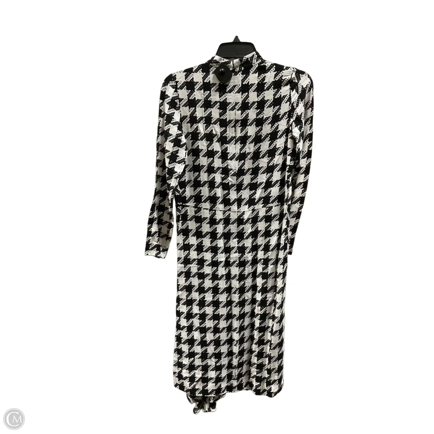 Dress Casual Midi By Ann Taylor In Black & White, Size: 4