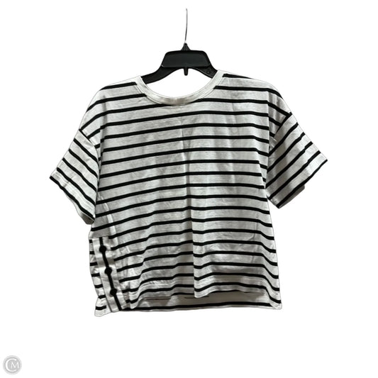 Top Short Sleeve By Loft In Striped Pattern, Size: M