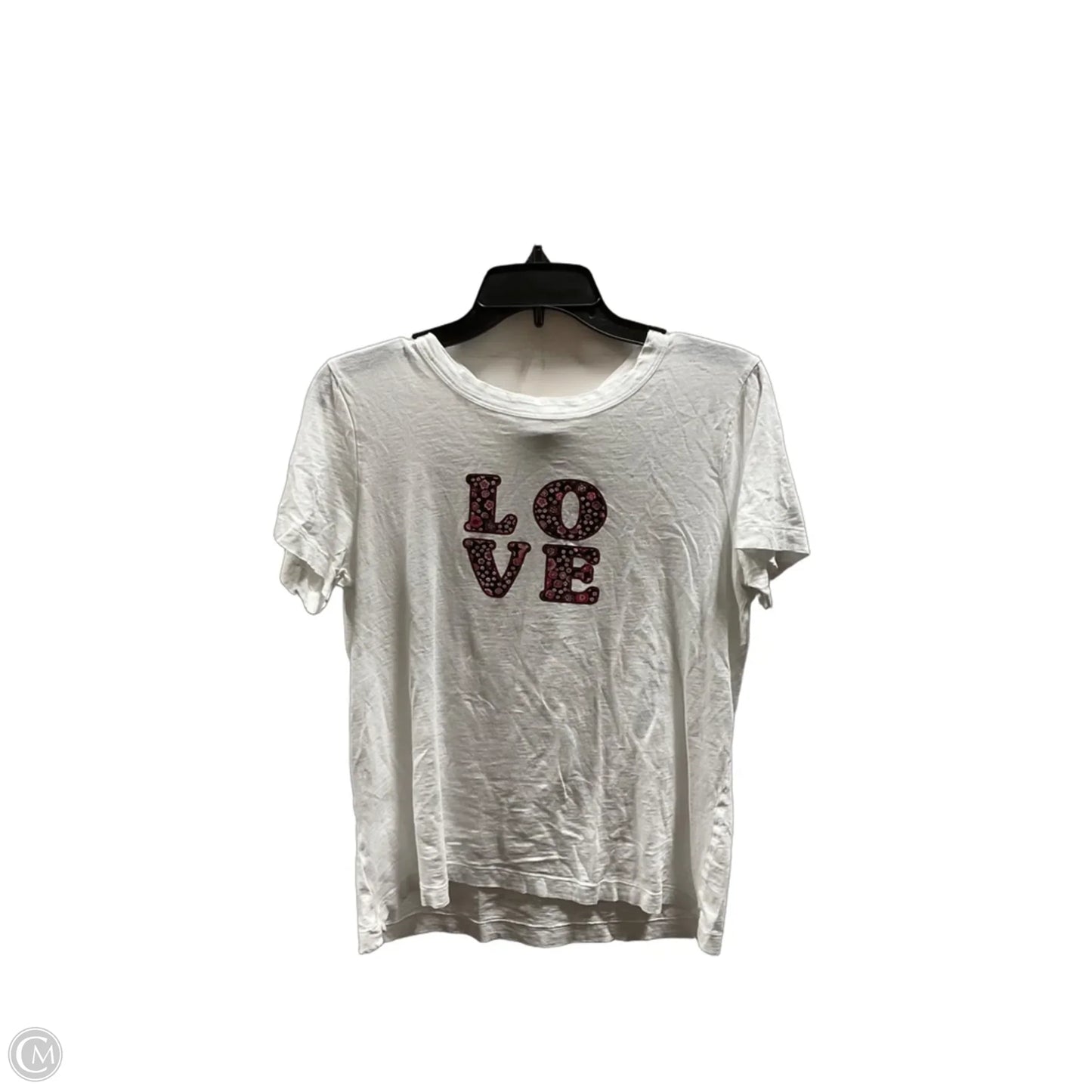 Top Short Sleeve By Loft In White, Size: M