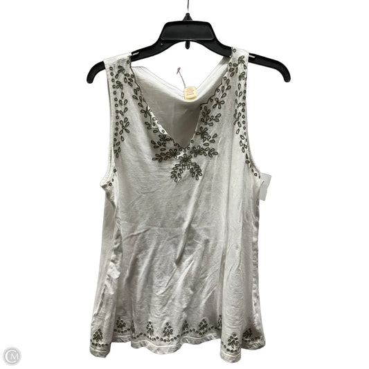 Top Sleeveless Basic By Loft In White, Size: L