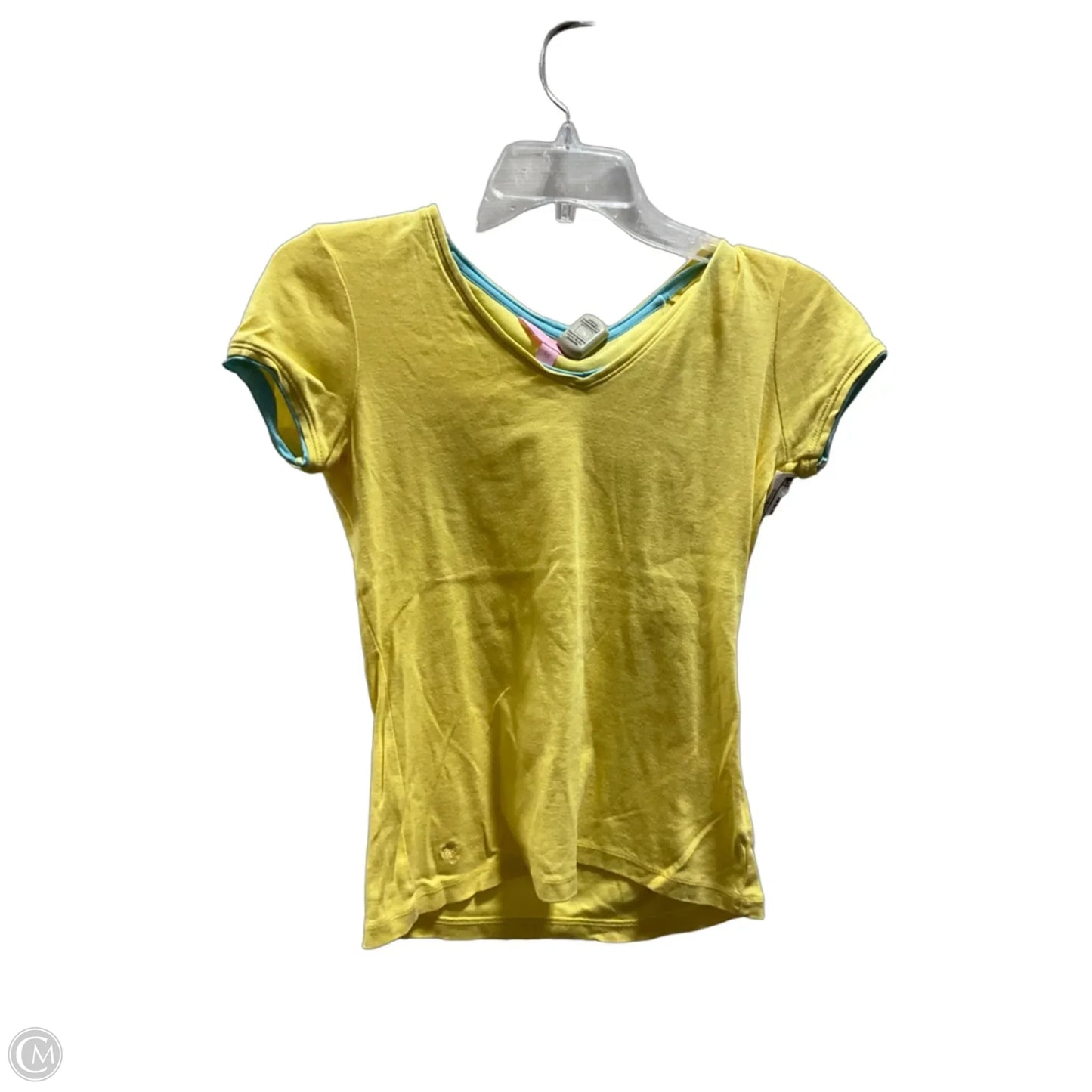 Top Short Sleeve By Lilly Pulitzer In Yellow, Size: Xs