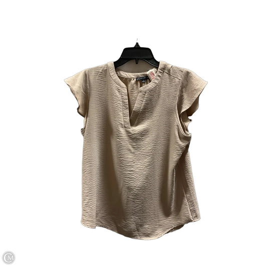 Top Sleeveless By Adrianna Papell In Beige, Size: M