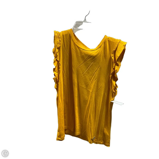 Top Sleeveless By Michael By Michael Kors In Yellow, Size: M