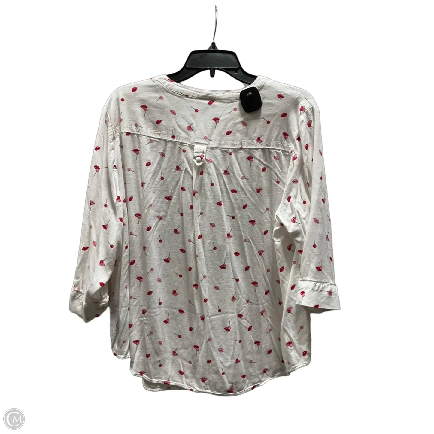Top Short Sleeve By Torrid In Red & White, Size: 1x