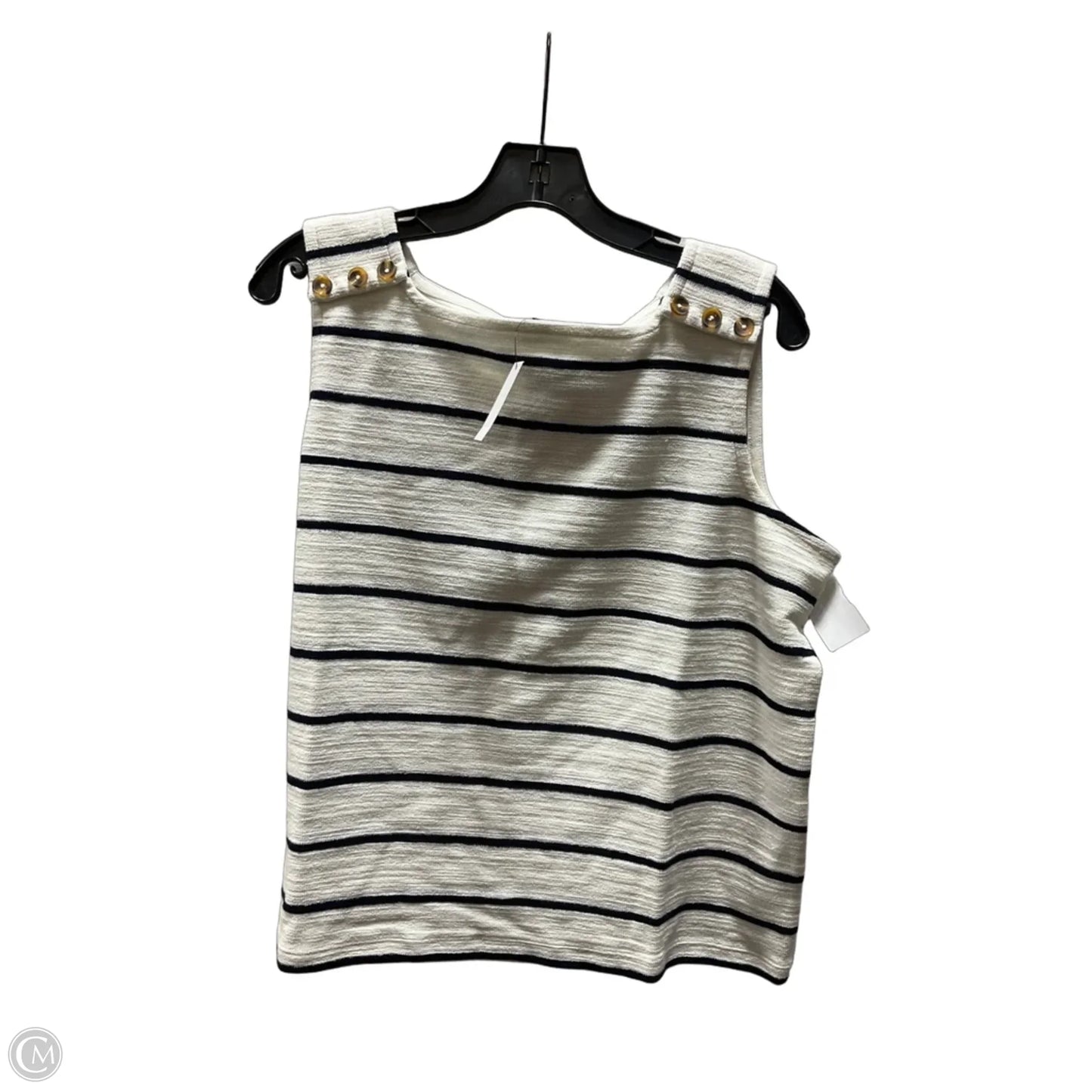 Top Sleeveless By Talbots In Striped Pattern, Size: 1x