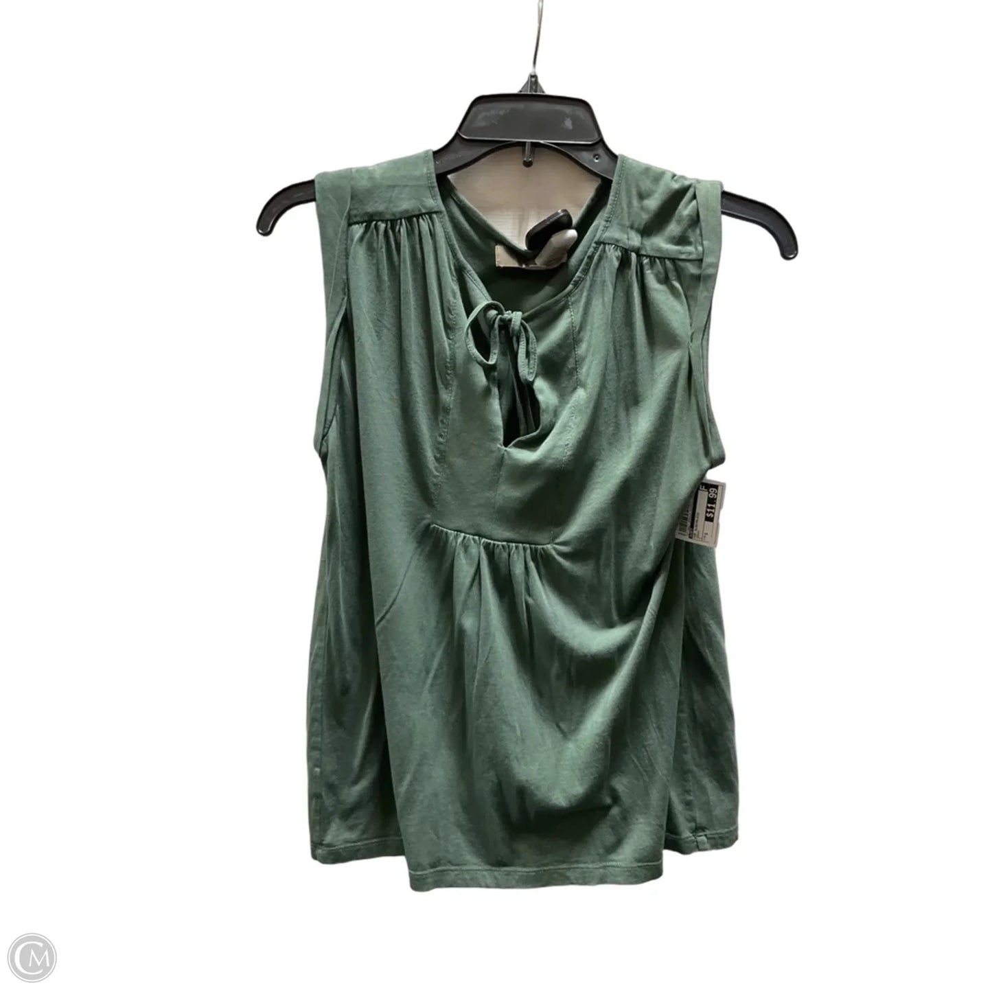 Top Sleeveless By Loft In Green, Size: S