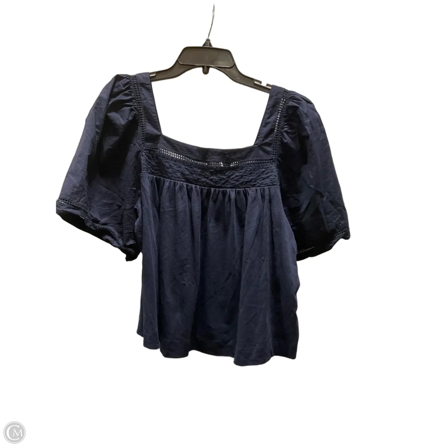 Top Short Sleeve By Banana Republic In Blue, Size: L