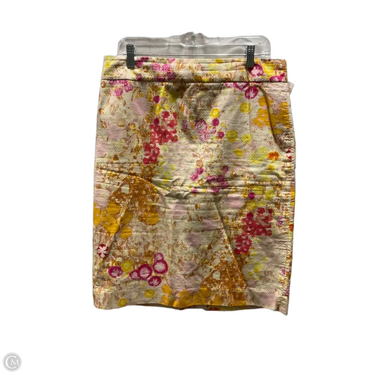 Skirt Midi By J. Crew In Pink & Yellow, Size: 12