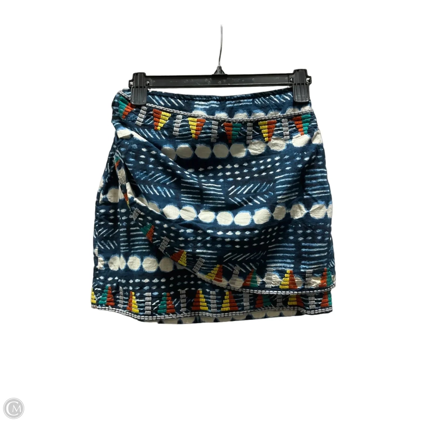 Skirt Mini & Short By Free People In Blue & Cream, Size: 0