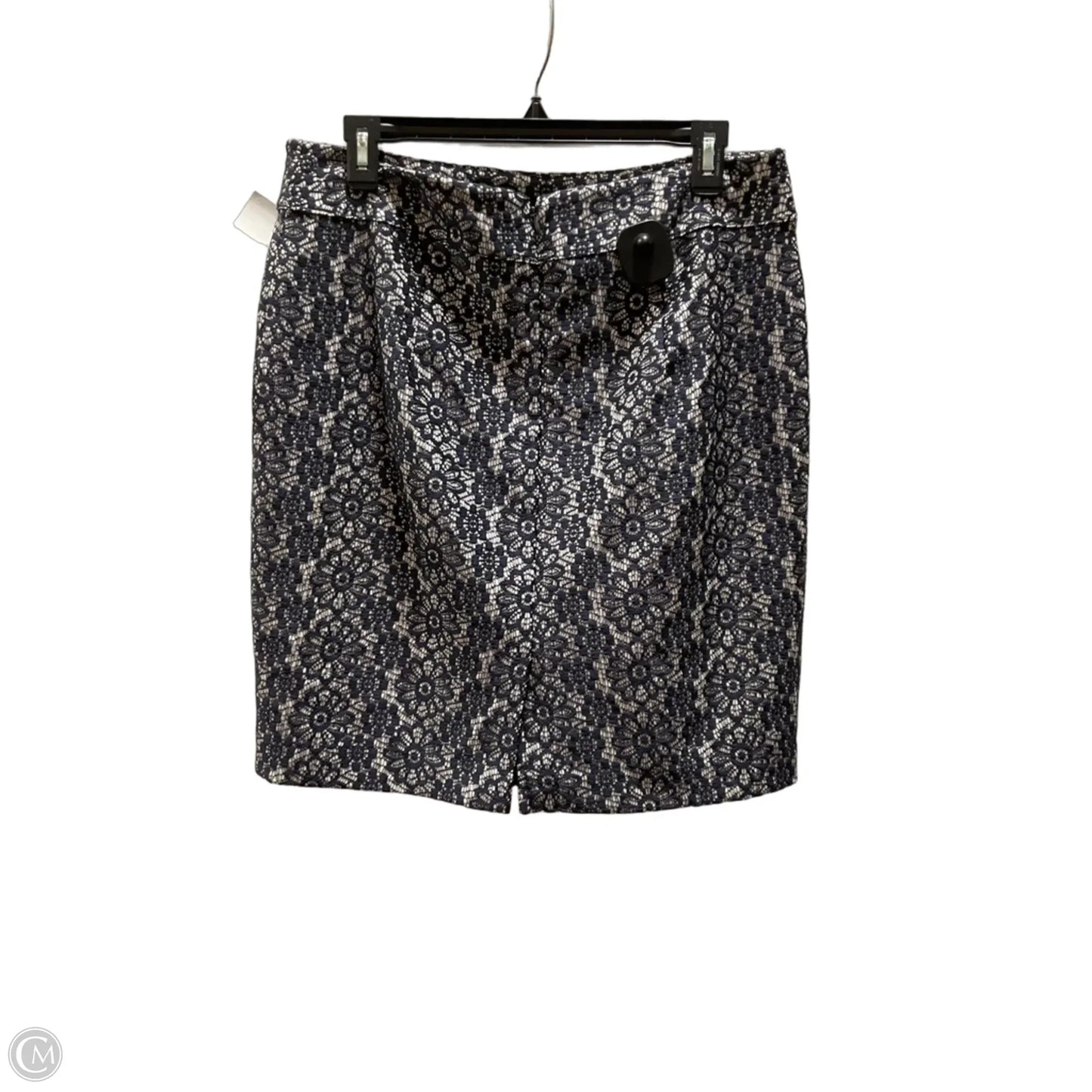 Skirt Midi By Banana Republic In Blue & White, Size: 10
