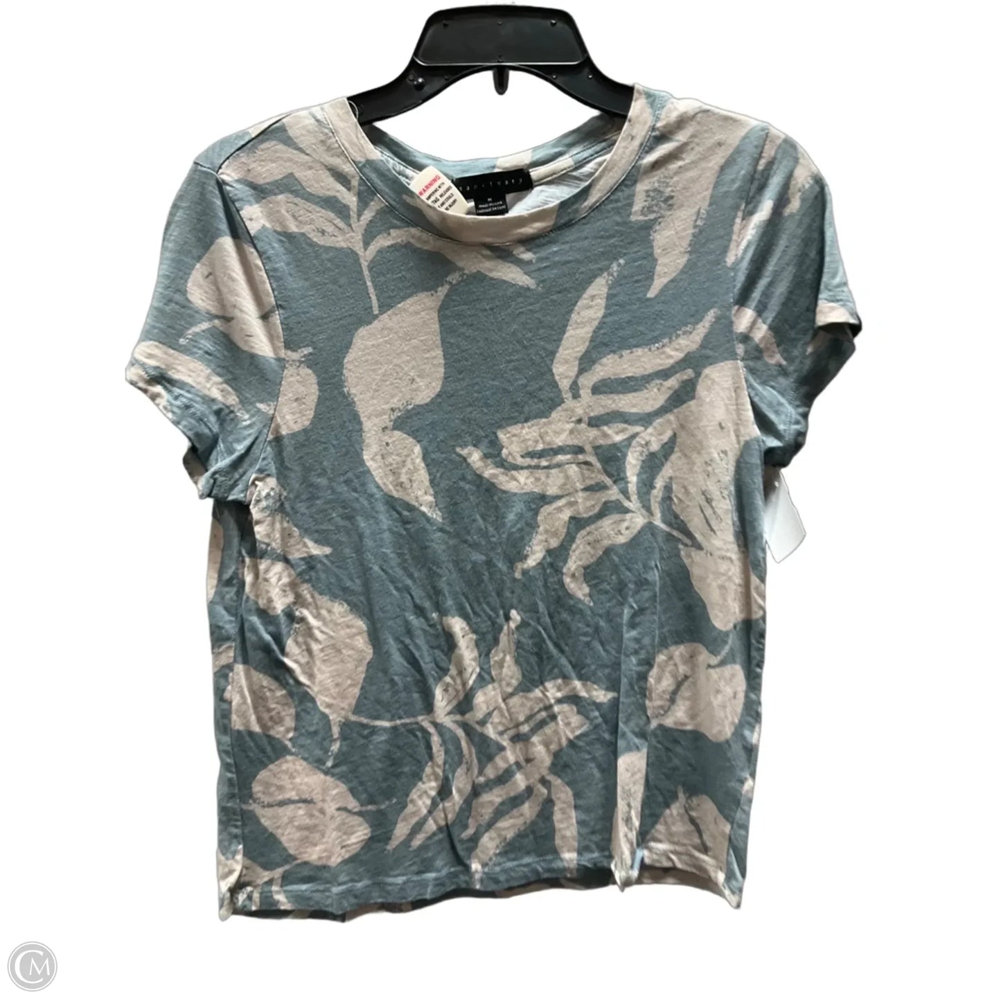 Top Short Sleeve By Sanctuary In Green & White, Size: M