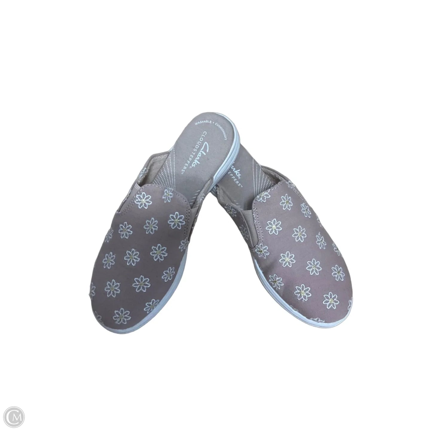 Shoes Flats By Clarks In Pink & White, Size: 6