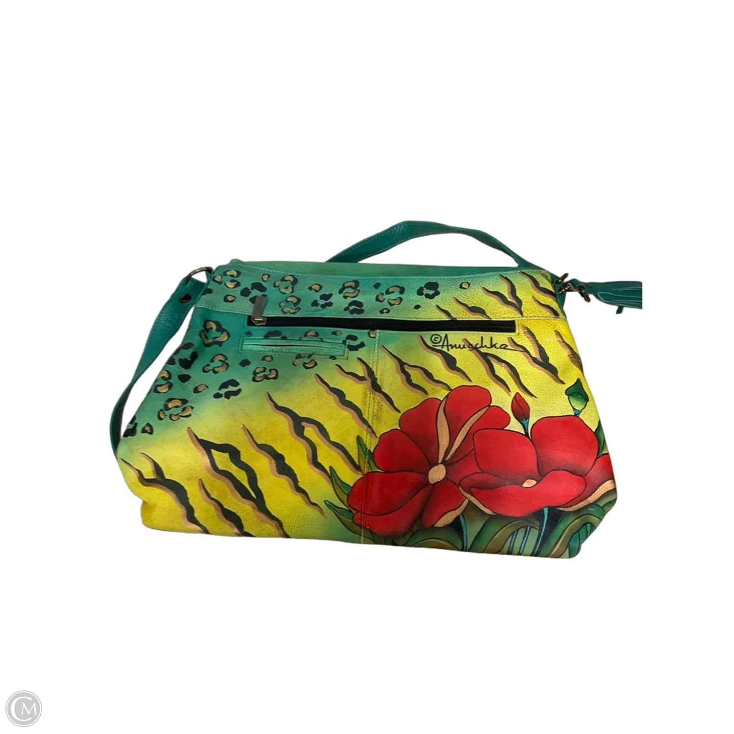 Handbag Leather By Anuschka, Size: Medium